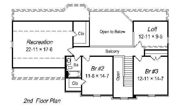 European Floor Plan - Upper Floor Plan #329-261