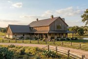 Barndominium Style House Plan - 4 Beds 3.5 Baths 3835 Sq/Ft Plan #455-726 Exterior 