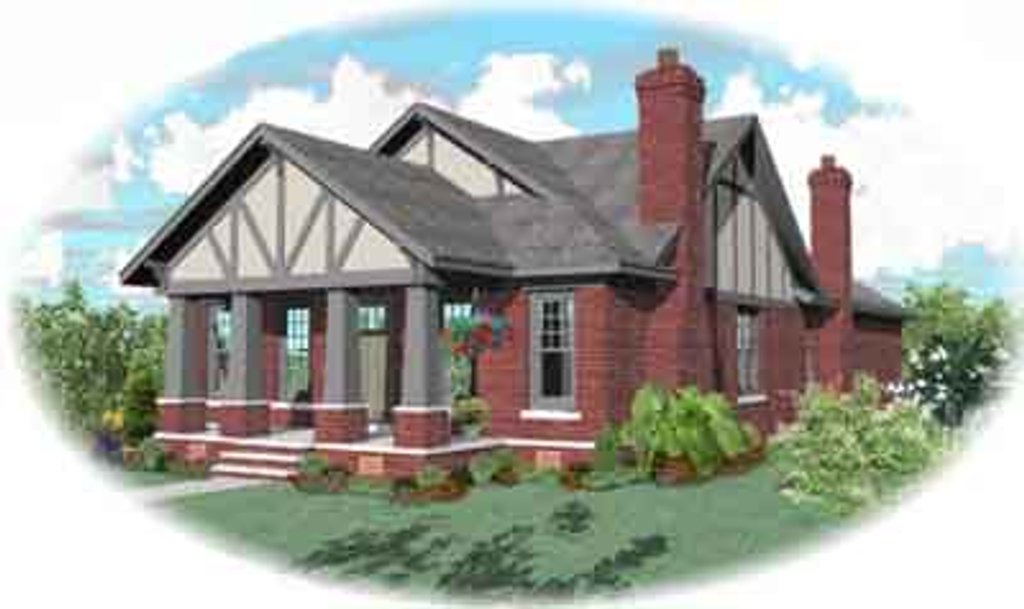 Bungalow Style House Plan - 3 Beds 2 Baths 2293 Sq/Ft Plan #81-1185
