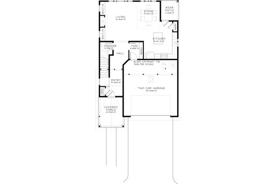 Floor Plan - Main Floor for Traditional House Plan #895-42 - 3 bed, 2.5 bath