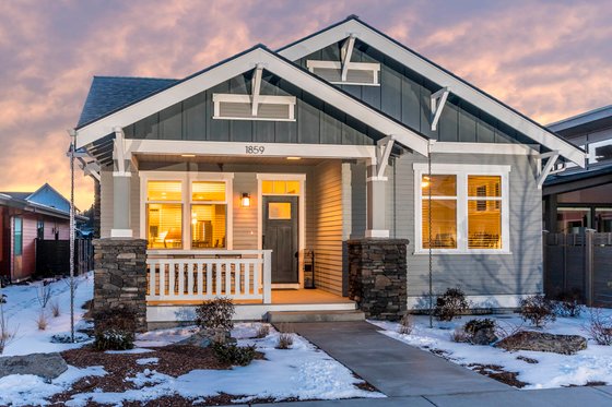 Exterior - Front Elevation 6 for Craftsman House Plan #895-99 - 3 bed, 2 bath