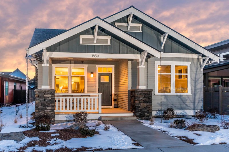 House Blueprint - Exterior - Front Elevation 6 for Craftsman House Plan #895-99 - 3 bed, 2 bath