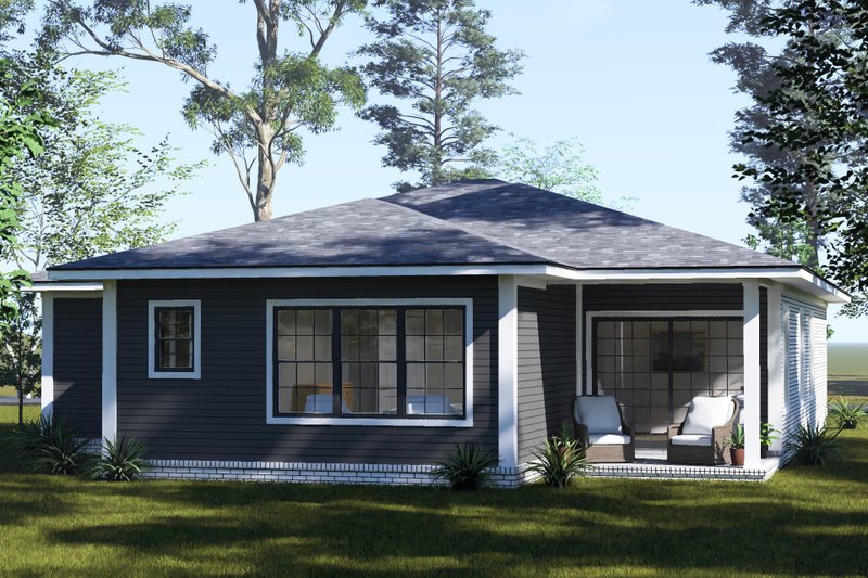 Architectural House Design - Exterior - Rear Elevation for Modern House Plan #513-2468 - 4 bed, 3 bath