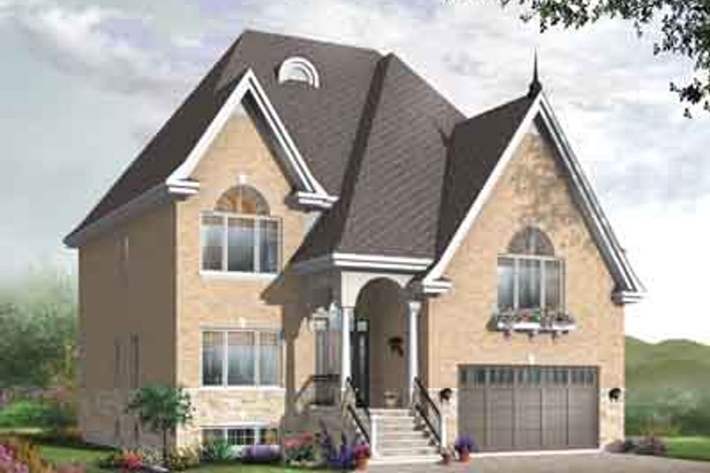Architectural House Design - European Exterior - Front Elevation Plan #23-656