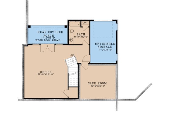Floor Plan - Lower Floor for Craftsman House Plan #923-290 - 3 bed, 4.5 bath