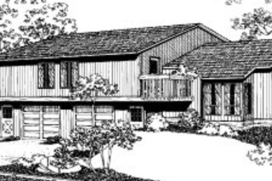 Exterior - Front Elevation for Modern House Plan #303-202 - 2 bed, 1 bath