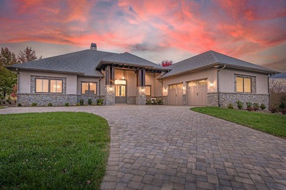 Exterior - Front Elevation 3 for Craftsman House Plan #938-148 - 4 bed, 4.5 bath