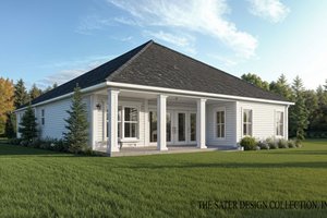 Exterior - Rear Elevation for Ranch House Plan #930-485 - 3 bed, 2 bath