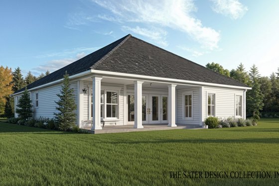 Exterior - Rear Elevation for Ranch House Plan #930-485 - 3 bed, 2 bath