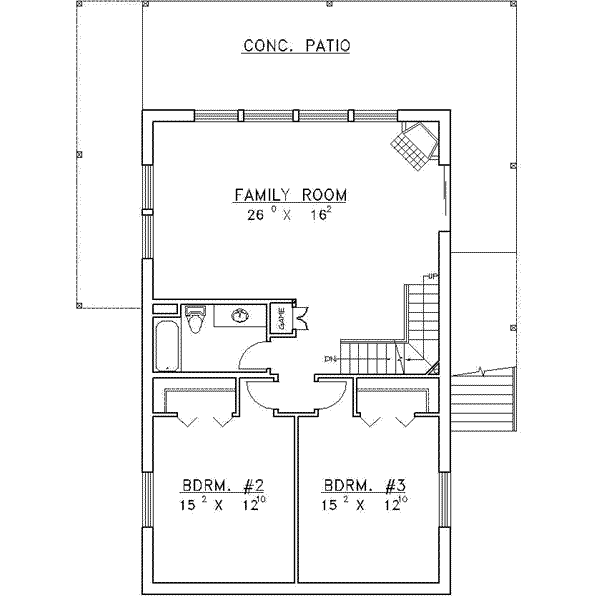 Modern Floor Plan - Lower Floor Plan #117-267