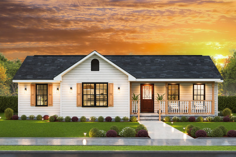 House Plan Design - Ranch Exterior - Front Elevation Plan #54-664