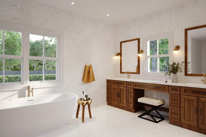 House Blueprint - Interior - Master Bathroom for Farmhouse House Plan #1117-44 - 4 bed, 3.5 bath
