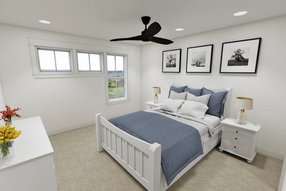 Interior - Bedroom 4 for Craftsman House Plan #51-1267 - 4 bed, 3.5 bath
