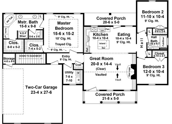 Home Plan - Traditional Floor Plan - Main Floor Plan #21-446