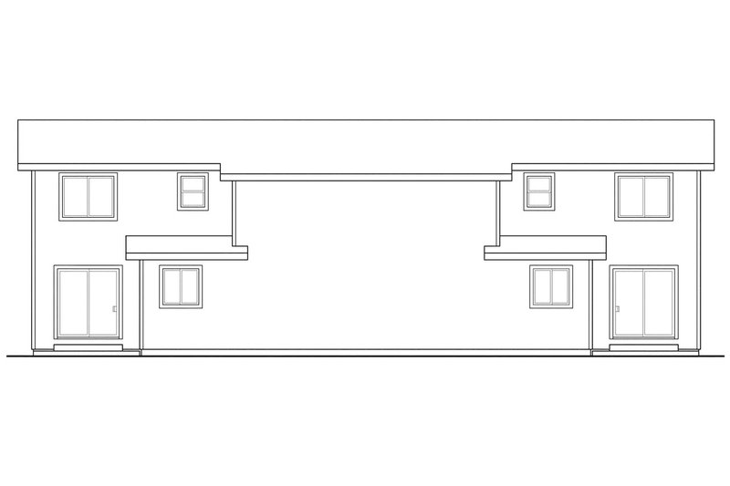 Home Plan - Exterior - Rear Elevation House Plan #124-677 - 2 bed, 1.5 bath