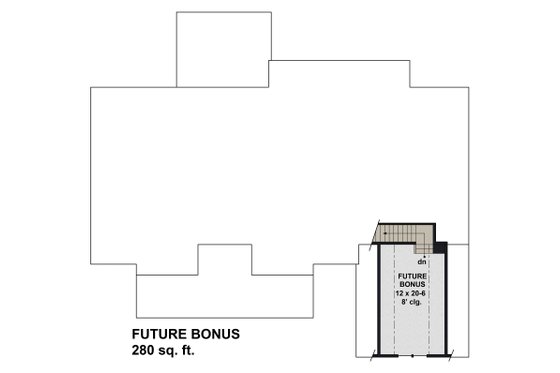 Floor Plan - Upper Floor for Farmhouse House Plan #51-1171 - 3 bed, 2.5 bath