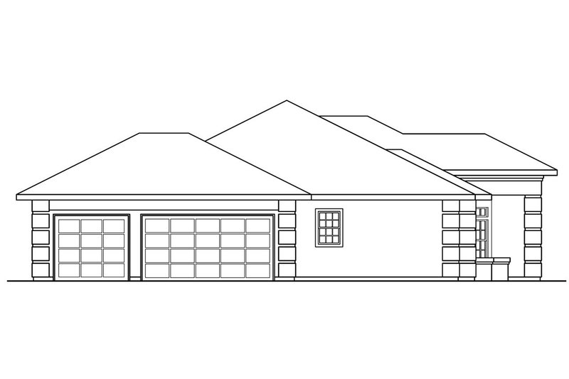 Home Plan - Exterior - Other Elevation for Mediterranean House Plan #124-348 - 3 bed, 2.5 bath