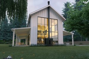 House Blueprint - Modern Farmhouse style plan, modern design home
