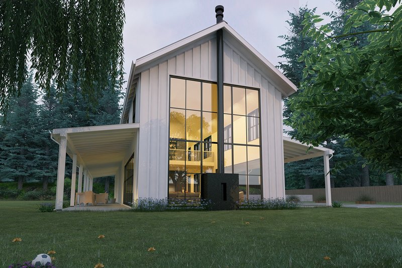 Home Plan - Modern Farmhouse style plan, modern design home