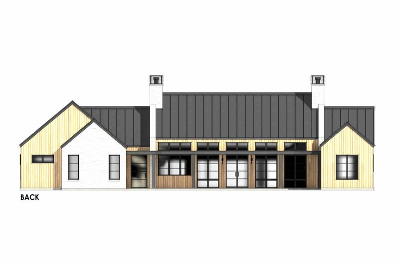 House Plan Design - Exterior - Rear Elevation 2 for Modern House Plan #1096-94 - 3 bed, 2.5 bath
