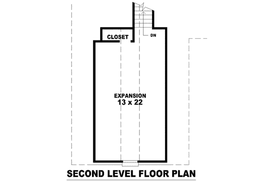 Floor Plan - Upper Floor for European House Plan #81-1087 - 3 bed, 2 bath