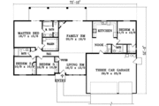 Adobe / Southwestern Style House Plan - 4 Beds 3 Baths 2041 Sq/Ft Plan #1-1406 