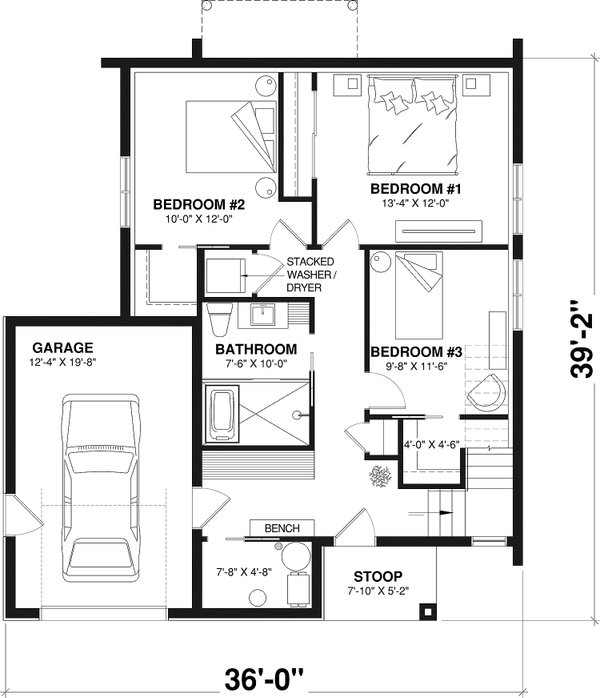 Contemporary Floor Plan - Main Floor Plan #23-2866