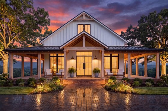 Exterior - Front Elevation for Barndominium House Plan #430-370 - 3 bed, 2 bath