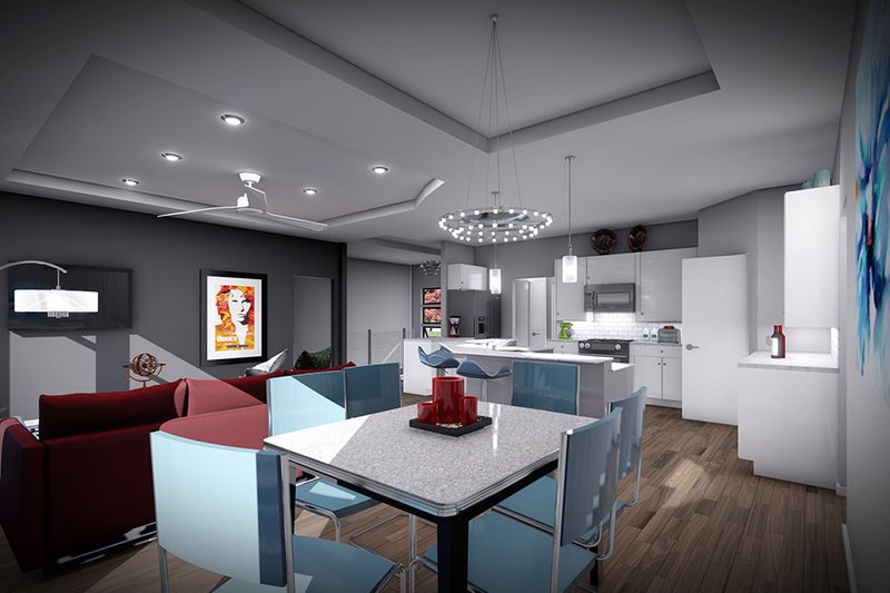 House Design - Interior - Dining Room for Modern House Plan #70-1545 - 3 bed, 2 bath