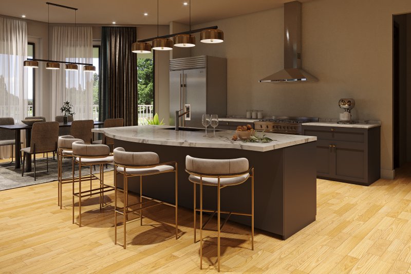 House Blueprint - Interior - Kitchen for Ranch House Plan #54-445 - 3 bed, 3.5 bath