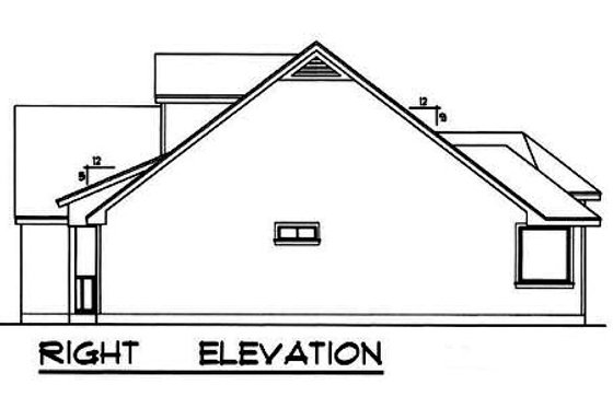 Exterior - Other Elevation 1 for Farmhouse House Plan #40-253 - 3 bed, 2 bath