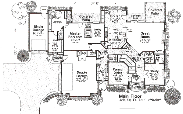Dream House Plan - European Floor Plan - Main Floor Plan #310-974