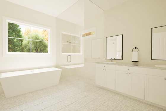 Interior - Master Bathroom for Contemporary House Plan #1116-10 - 4 bed, 3.5 bath