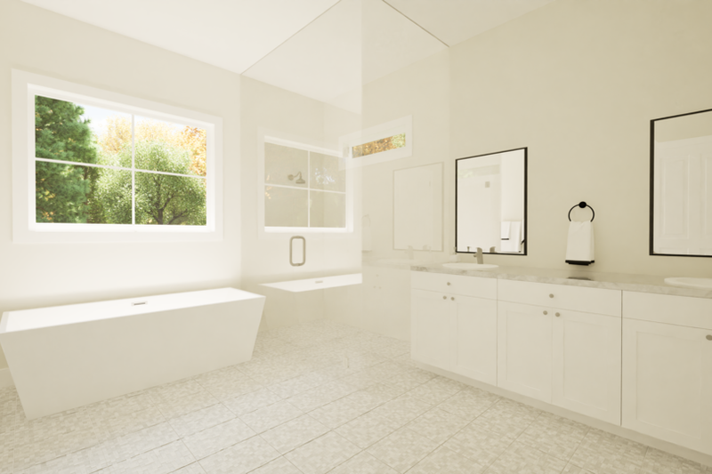 Architectural House Design - Interior - Master Bathroom for Contemporary House Plan #1116-10 - 4 bed, 3.5 bath