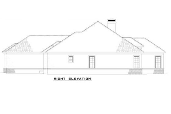 Exterior - Other Elevation 1 for European House Plan #17-1028 - 4 bed, 3 bath