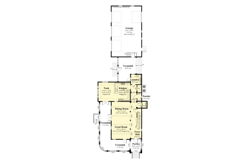 Dream House Plan - Floor Plan - Main Floor for Classical House Plan #930-526 - 3 bed, 2.5 bath