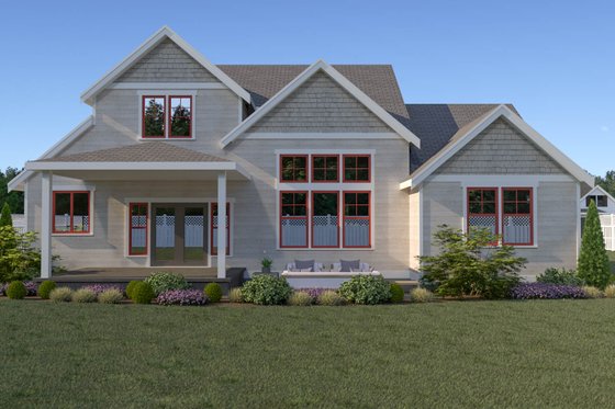 Exterior - Rear Elevation for Farmhouse House Plan #1070-70 - 3 bed, 2.5 bath