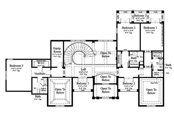 Floor Plan - Upper Floor for Contemporary House Plan #930-512 - 4 bed, 4.5 bath