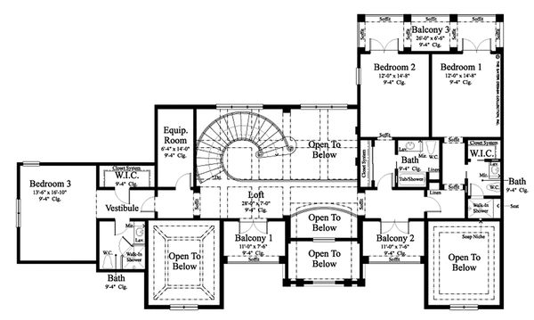 Dream House Plan - Contemporary Floor Plan - Upper Floor Plan #930-512