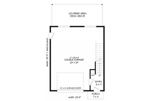 Floor Plan - Main Floor for Contemporary House Plan #932-41 - 1 bed, 1 bath