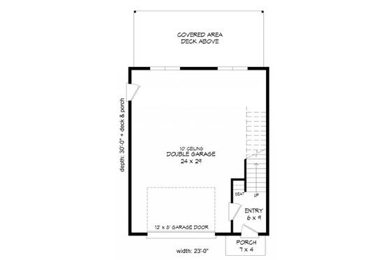 Floor Plan - Main Floor for Contemporary House Plan #932-41 - 1 bed, 1 bath