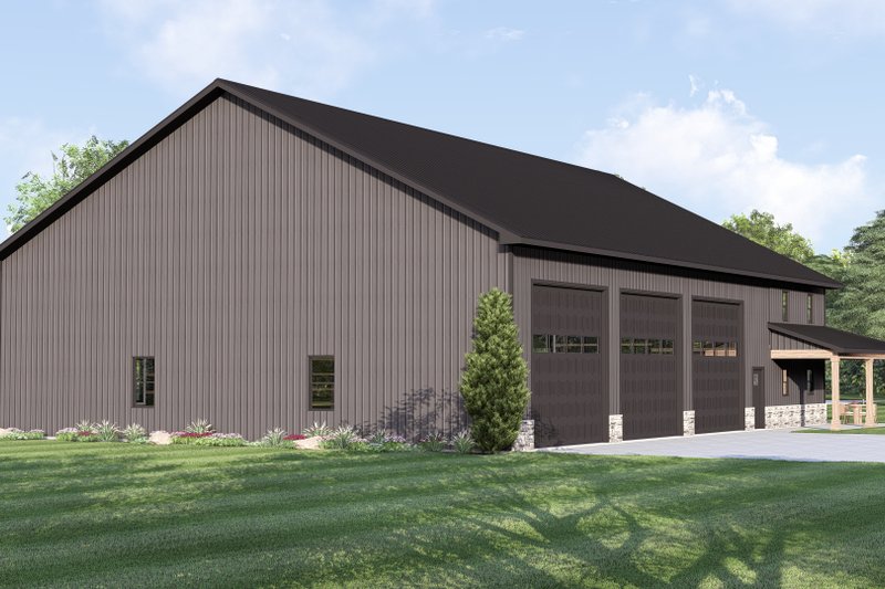 Dream House Plan - Exterior - Other Elevation 1 for Barndominium House Plan #1064-462, 1 bath