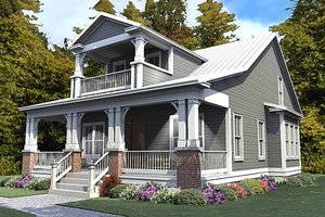 Craftsman Exterior - Front Elevation Plan #63-380