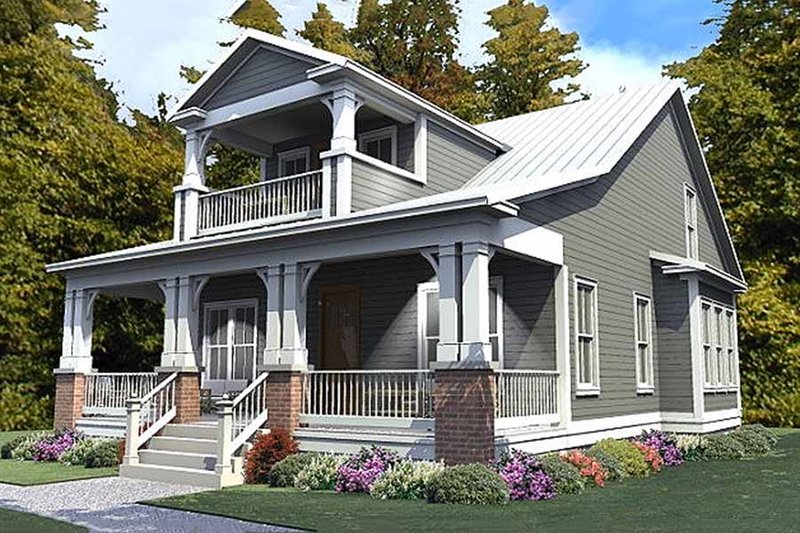 Architectural House Design - Craftsman Exterior - Front Elevation Plan #63-380