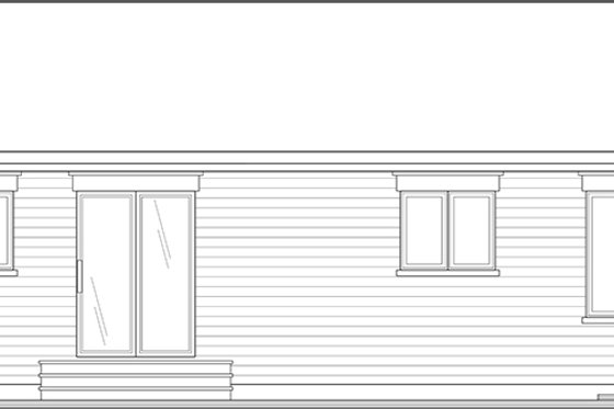 Exterior - Rear Elevation for Cottage House Plan #23-691 - 2 bed, 1 bath