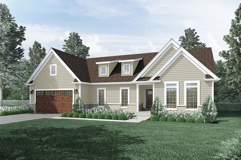 Dream House Plan - Craftsman Exterior - Front Elevation Plan #57-657