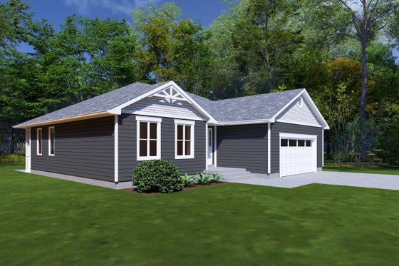Exterior - Other Elevation for Craftsman House Plan #1111-25 - 2 bed, 2 bath