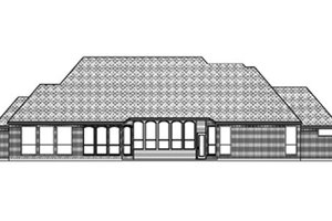 Exterior - Rear Elevation for European House Plan #84-404 - 4 bed, 3 bath