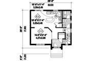 European Style House Plan - 3 Beds 1 Baths 1376 Sq/Ft Plan #25-4714 