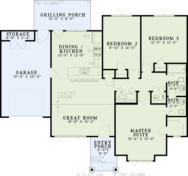 Dream House Plan - Craftsman Floor Plan - Main Floor Plan #17-2259
